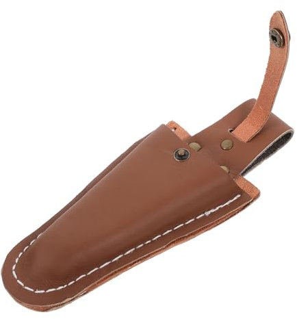 HEMOTON Funda de Cuero Diseño Profesional y Práctico para Tijeras de Podar Costura sin Costuras Fácil de Llevar para Jardinería y Trabajos Jardín