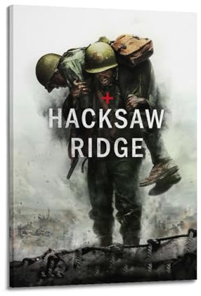 OSMNNIZ Hacksaw Ridge Movie Poster Poster Decorative Painting Canvas Wall Posters And Art Picture Print Modern Family Bedroom Decor Posters 24x36inch(60x90cm)