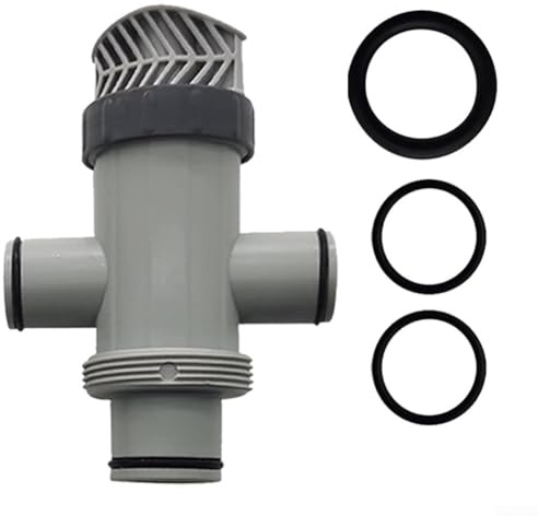 Besttoolifes Swimming Pool Double Hose Plunger Valve,for Intex, Water Pump Splitter Connector With Elastic Gasket For Above Ground Pool Filtration System 1.25-1.5 Inch(1set)