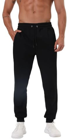 Hpbygstae - Pantaloni da jogging da uomo, pantaloni sportivi da uomo, pantaloni da allenamento in pile da uomo, pantaloni da allenamento, pantaloni da jogging, S