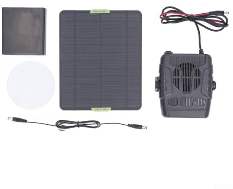 Calentador solar para invernadero, calentador portátil del panel solar del coche para el invierno, calentador de pollo para casas de Coop, perros y gatos, pequeño dispositivo de circulación de aire