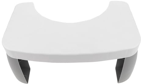 GOOHOCHY Tabouret de Toilette Blanc Antidérapant Marchepied Épais pour Salle de Bain Repose-Pieds Compact et Stable Adapté aux Toilettes Standard pour Usage Domestique
