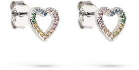 s.Oliver Kinder Schmuck – Ohrstecker aus Silber mit verschiedenen Herz, Schmetterling, Schleife & Hufeisen Designs – Fröhlich, Bunt & Stilvoll – Perfekte Geschenkidee