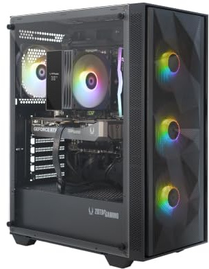 ZOTAC MEK AI-Enhanced Gaming PC Desktop Computer - NVIDIA GeForce RTX 5050, AMD Ryzen 5 5500 4.2GHz, 16GB DDR4, 1TB NVME M.2 SSD, 650W 80+ Gold PSU, WiFi 6E, Windows 11 Home