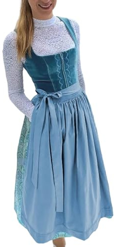 RAOKENSU Vestido tradicional tradicional tirolés para mujer, juego de 3 piezas, vestido tradicional tirolés, vestido tirolés, vestido tradicional tiroleso, vestido tradicional tradicional, vestido