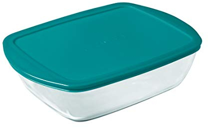 Pyrex 4936461 Cook&store Plat À Four En Verre Rectangulaire Avec Couvercle 28x20 Cm