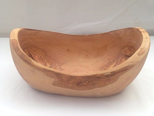 Rustikale Schüssel aus Olivenholz (Brotkorb), 23 cm