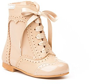 Botas Pascualas Charol-Napa para Niñas Todo Piel mod.1000. Calzado Infantil Made in Spain, Garantia de Calidad. (23, Camel)