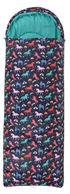 Mountain Warehouse Apex kleingemusterter Kinder-Schlafsack - Camping-Schlafsack, leicht, Hohlfaser-Isolierung, für draußen - zum Kinder-Camping Dunkelblau Einheitsgröße