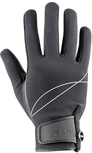 uvex crx700 - elastisk ridhandske för dam och herr - hållbar - utmärkt grepp - black - 9.5
