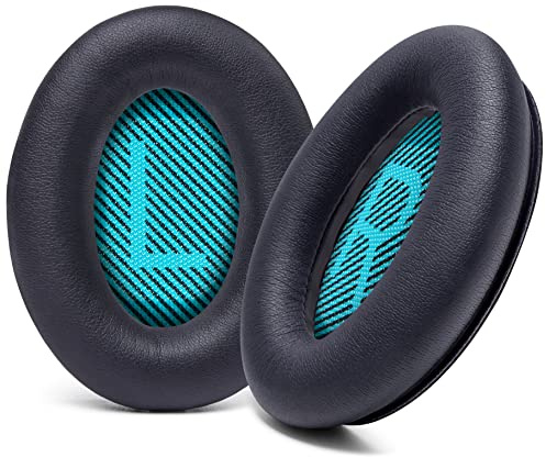 WC Wicked Cushions Upgraded Replacement Ear Pads for Bose Headphones - Compatible with QC15 / QC25 / QC35 & 35 ii / QC2 / AE2 / AE2i / AE2W / Soundlink - Softer Leather, Luxury Memory Foam | Black