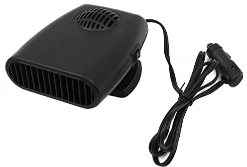 Tiardey 150W 12V Ventilatore per riscaldatore per auto portatile universale,Plug-in Anti-Fog 2 in 1 Riscaldamento Raffreddamento Essiccatore Ventilatore per riscaldatore con rotazione 360 gradi