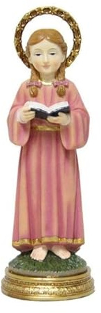 Figura Virgen Maria de niña Resina Pintada a Mano 12 cm