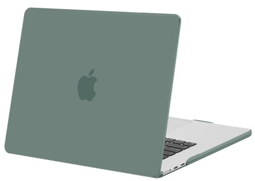 MOSISO Kompatibel mit MacBook Air 15 Zoll Hülle M5 M4 M3 M2 A3448 A3241 A3114 A2941 2026 2025 2024 2023 mit Touch ID, Ultradünne Kunststoff Hartschale Schutzhülle, Smaragdgrün
