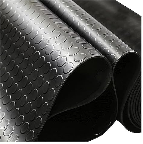 Tapis en Caoutchouc Petits rouleaux de revêtement de sol en caoutchouc antidérapants à motif de pièces de monnaie, tapis de stationnement robustes imperméables de longueur de 1m 2m 3m 4m 5m 6m for les