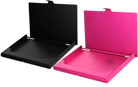 Ciieeo 2stücke Pack Metall Visitenkartenhalter Sublimationsbox Visitenkartenbox Blank Metall Karte Fall Wärme Transfer Box Schwarz