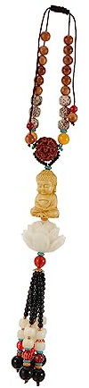Supvox Buddha Auto Anhänger Hängende Dekoration Buddha Statue Anhänger Lotus Optik Fengshui Ornament Innenverzierung Auto Dekor