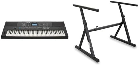 YAMAHA PSR-EW425 Digital Keyboard - 76 Touch-Sensitive Keys, Portable, Modern, Electronic Keyboard with Stand