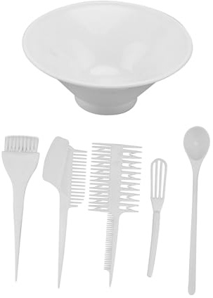WOONEKY 6piezas Kit De Teñido De Cabello Cuenco Peine y Para Tinte De Peluquería Para Profesional y