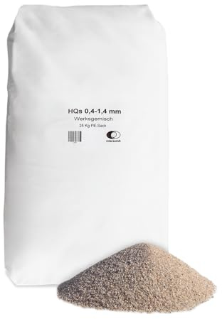 Quarzsand Sand Spielsand Sandkastensand Filtersand Poolsand Rasensand Vogelsand Aquariensand Terrariensand Teichsand Streusand 0,4-1,2mm 25kg Sack / 1 Karton Wolff & Müller