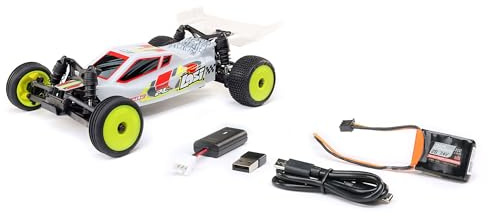 Losi RC bil Micro-B 2WD buggy vit RTR (allt behövs för att köras ingår), LOS0007T1