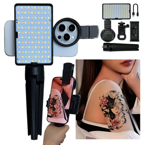 Luz para selfie, filtro CPL polarizador, luz de llenado de clip, lente polarizada CPL que ajusta el brillo, elimina la luz reflectante de video fotográfico para tatuajes, arte, alimentos, sesiones de