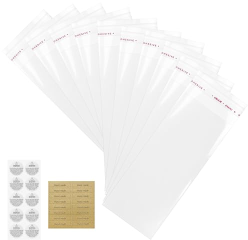 Cellophantüten,100 Pcs Kleine Tüten für Süßigkeiten für Kekse, Süßigkeiten | Zellophantüten Klein Selbstklebend Süßigkeiten tüten Durchsichtige Tüten für Schmuck,Geschenkverpackung