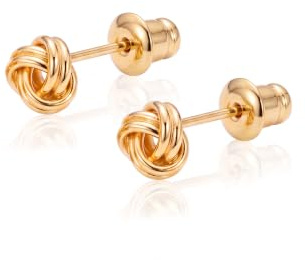 MUMREUES Ohrringe Silber 925 für Damen 14K Vergoldet Kleine Ohrstecker Minimalistische Knoten Stecker Gold Ohrstecker Ohr Schmuck Geschenke