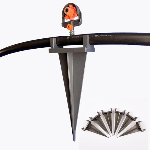 6 Stück Rohrhalter Heringe passend für Gardena Bewässerungssystem Micro Drip System Schlauch 13mm aus 100% Recycling Kunststoff PETG