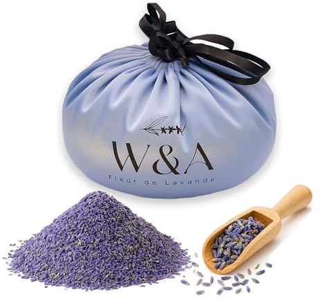Fleurs de Lavande Séchée en Vrac | Dernière Récolte | 350g | Anti-Mites pour Armoire | Grand Sachet Parfumé de Bourgeons Purs 100% Naturels | Lavande française de Provence | Élégante Pochette (350 G)