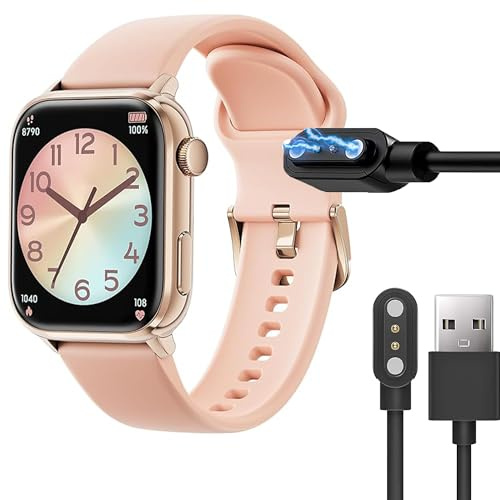 Lamshaw Magnétique Chargeur Compatible avec Ice Smart 2.0 1.96 Smart Watch,Magnétique Chargeur Montre Connectée USB Compatible avec Ice Smart 2.0 1.96 Smart Watch. (Noir)