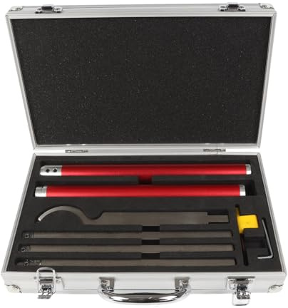 Woodworking Lathe Turning Tool Set, Carbide Woodworking Turning Tool, Detachable Alloy Handle, Lathe Roughing Machine, Craft Diy Tool (Red)