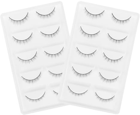 Veemoon 10pairs Creative Dense False Eyelashes Vivid Realistic for Girl Makeup Natural Look Eyelashes for Everyday Use