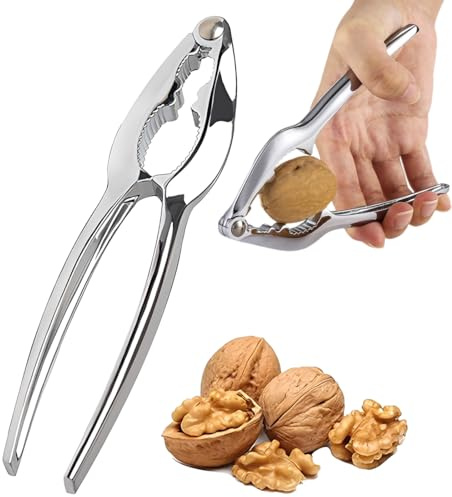 YAZWUR Casse-Noix en Métal de Haute Qualité, Machine à Casser les Noisettes en Acier Inoxydable, Poignée Antidérapante, Casse-Noix à Levier pour Noix, Noisettes et Coquilles