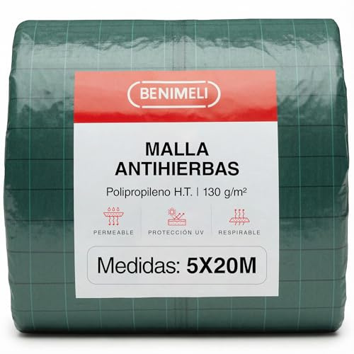 Benimeli Malla Antihierbas Huerto | Tela Antihierbas (Corte, 5x20M)