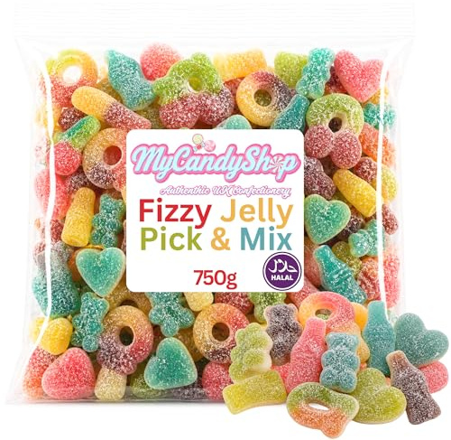 MyCandyShop Pick And Mix Sweets - Quality Bulk Retro Candy Sweeties Assortment, 750g Gummy Jelly Fizzy Sweet Gift Chewy PicknMix