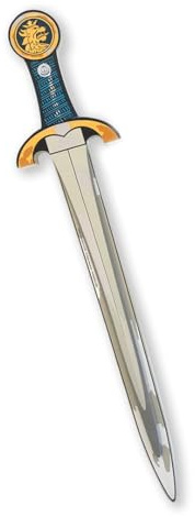 Liontouch - Épée de Chevalier Noble, Bleu/Large - 3-8 Ans | Jouet Médiéval en Mousse pour Enfants avec Thème Lion Doré | Accessoires D’Armes Sûrs et Durables pour Déguisements et Costumes de Garçons