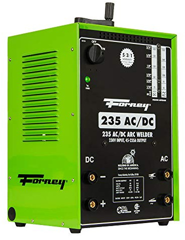 Forney 235 AC/DC Stick Welder, Arc Welder,230-Volt, 230/ 180 Amp , Green - 314