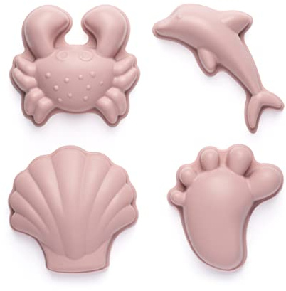Scrunch Footprint Silikon Sandformen - Kinder Strandspielzeug für Sandburgen und Strandspiele - Quetschbare Silikonformen für Sandkasten, Strandspiele und sensorisches Spielen