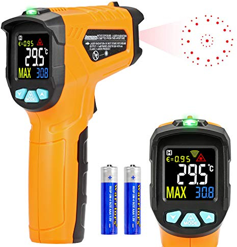 Thermomètre Infrarouge Temperature Laser Kasimir AD50 Cuisine Interieur Mesure Temperature -50℃ à 600℃ Sans Contact Avec 12 Points Aperture Fonction Température Alarme Rapid Sight Lire Francais PDF