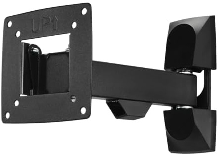 Hama TV Wandhalterung Schwenkbar, Neigbar (10-26 Zoll TV/Monitor Halterung für Bildschirme bis zu 15 kg, max. VESA 100x100, Ausziehbare Fernsehwandhalterung inkl. Fischer Dübel) schwarz