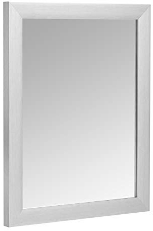 Amazon Basics Rectangular Wall Mount Mirror 16 x 20 - Standard Trim, Nickel
