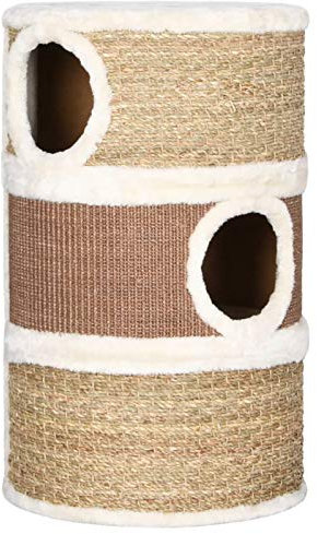 Tidyard Tonneau à Gratter pour Chats Tonneau Griffoir Arbre à Chats 60 cm Herbiers Marins
