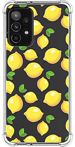 Tumundosmartphone Coque Silicone Anti-Chocs pour Samsung Galaxy A52/A52 5G Design Dessins - Citrons