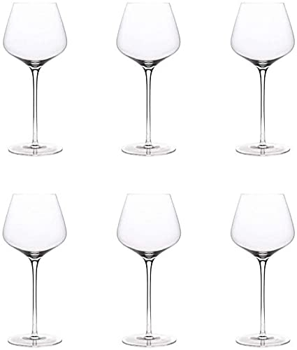 ZRDSZWZ Copa de vino tinto fiable Copa de vino grande Copa de vino de cristal de tallo largo cristalería regalo para juego de 530 ml (tamaño: 6)