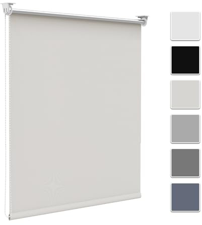 Zarnan Store Enrouleur Occultant sans Perçage, Beige 65l x 130L cm, Isolant Thermique pour Fenêtre ou Porte, Facile à Installer, Protéger Votre Vie Privée, pour Chambre,Salon, Salle de Bain