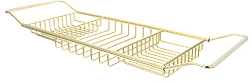 Cabilock Scalable over Bathtub Tray, Stainless Steel Bath Tub Basin Shelf, Table Bathroom Shower Organizer Racks Board with Extending Sides for Removable Wire Bathing Phone