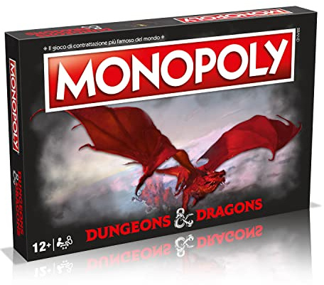 Winning Moves, Dungeons & Dragons, Monopoly, Tischspiel, italienische Edition