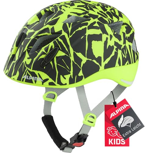 ALPINA Unisex - Barn, XIMO L.E. Cykelhjälm, black-neon sparkle matt, 47-51 cm