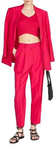 Sisley Trousers 4turlf039 Pantalones, Fucsia 39c, 40 para Mujer